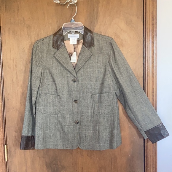 Last Chance ❌ NWT VINTAGE Harve Benard Sport blazer w faux leather accents - Picture 10 of 16